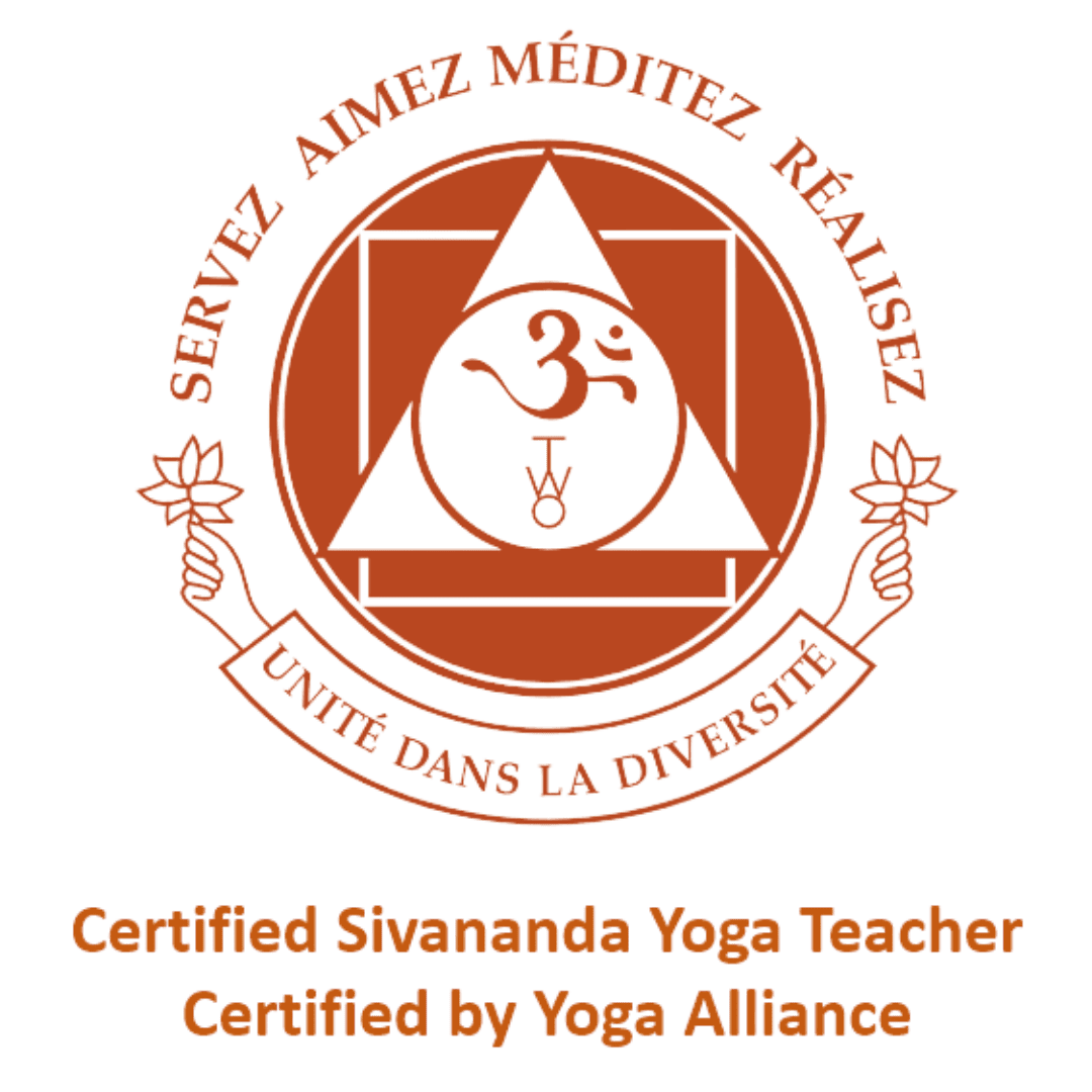 Certified Sivananda Yoga Teacher Certified by Yoga Alliance